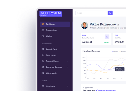 Business dashboard preview showing corporate financial management interface